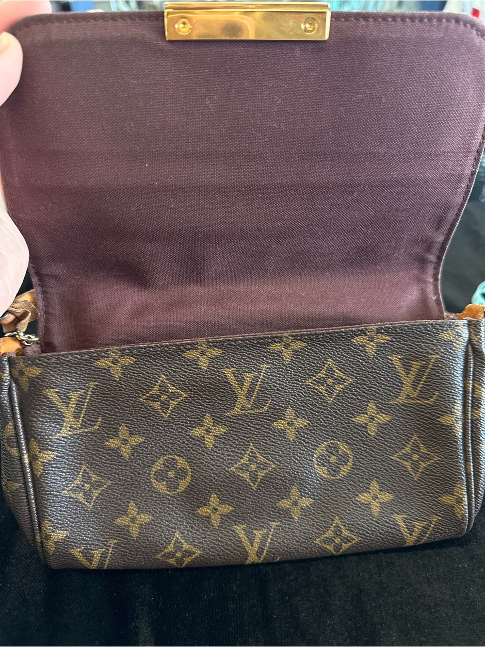 Louis Vuitton Monogram Canvas Crossbody in Brown with Gold Hardware - Picture 10 of 15